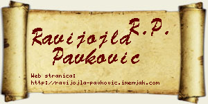 Ravijojla Pavković vizit kartica